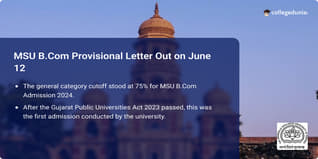 MSU B.Com Provisional Merit List Out, Get Direct Link Here